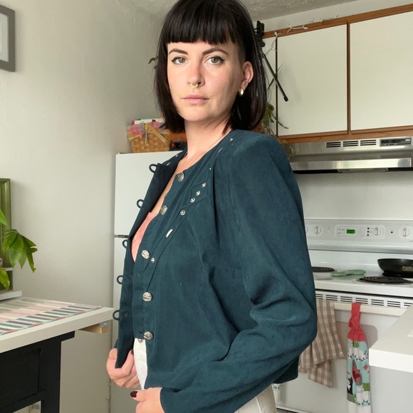 Vintage teal blazer jacket 🌟🌟 - Picture 2 of 5